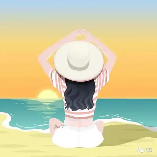  这些文艺风的情侣手绘头像有些不露脸