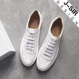  jsir欧洲站黑白牛皮滑板鞋情侣运动休闲鞋男女鞋韩版低帮平底鞋