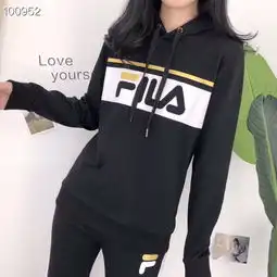  小毛圈斐乐纯棉戴帽套装,情侣款,闺蜜服时尚套装批发