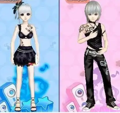  谁帮我选套qq旋舞的情侣衣服啊