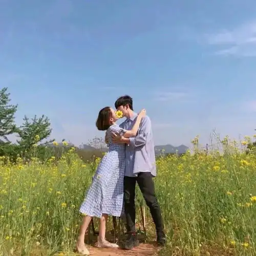  情侣头像丨真人浪漫情侣微信头像