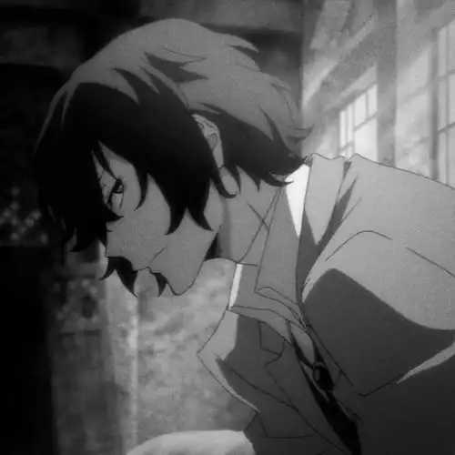  动漫头像一组黑白色太宰治