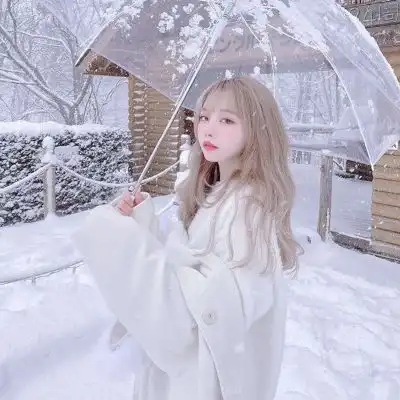 唯美冬天下雪女生闺蜜组头自截女生头像我要个性网