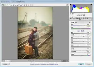 psccacr为铁路外拍情侣照调出优雅复古文艺色调