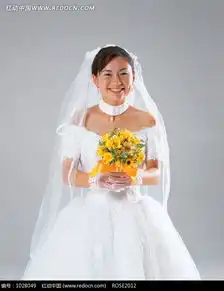  穿婚纱手拿鲜花开心的女性图片免费下载红动网