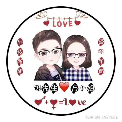  第35期尽我所能,爱你所有,双人卡通情侣头像