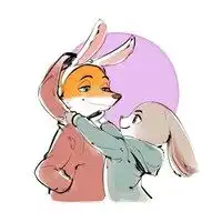  狐狸兔子情侣头像卡通微信头像图片大全