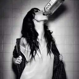  黑白文艺清新欧美风女生头像