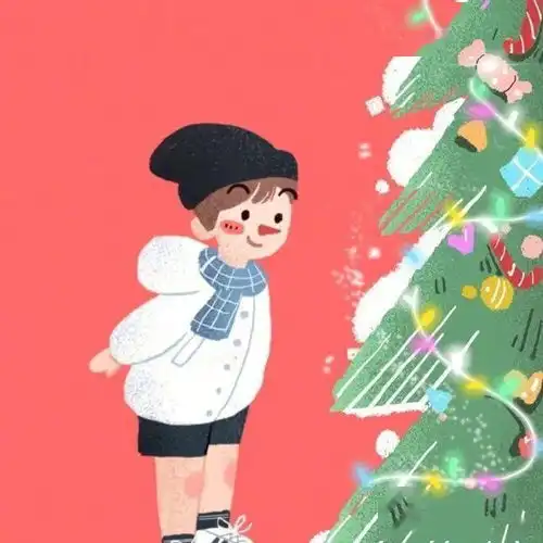  一组卡通简约情侣头像