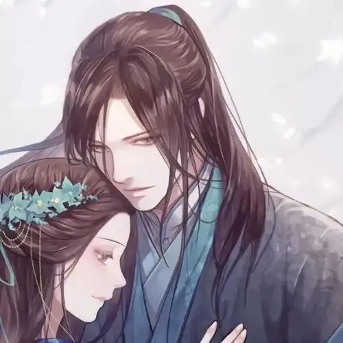  古风情侣头像听山河把春风酿成千言万语,吹过旧人故里