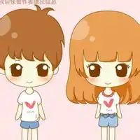  可爱的卡通qq情侣头像
