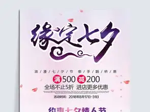  唯美缘定七夕情人节促销海报设计图片素材高清psd模板下载33.01mb情人节七夕大全