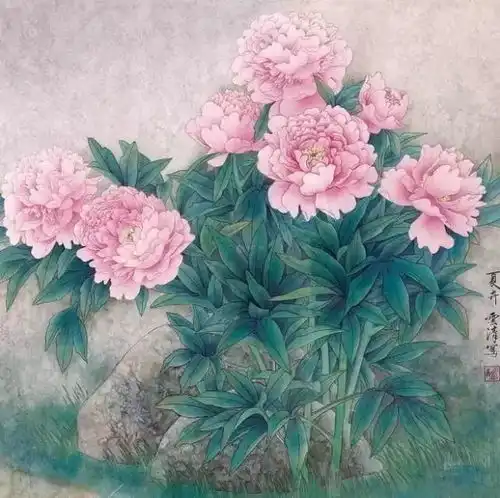  花开富贵送吉祥国画牡丹