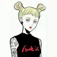 闺蜜头像分开三个人插画二次元森系