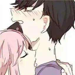  动漫情侣图片超清背景有点紫色