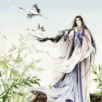  吹笛子古风头像古代侠客风格男子吹笛子头像