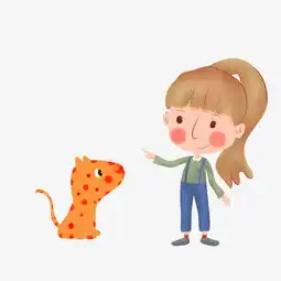 小女孩和小狗狗插画手绘图片素材其他格式下载动漫人物大全