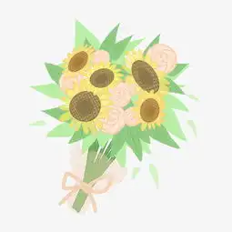  手绘清新花束捧花插画图片素材其他格式下载动漫人物大全