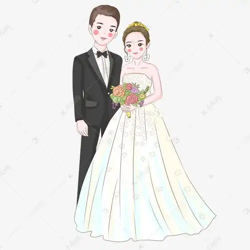  西式恩爱情侣婚礼插画素材图片免费下载千库网