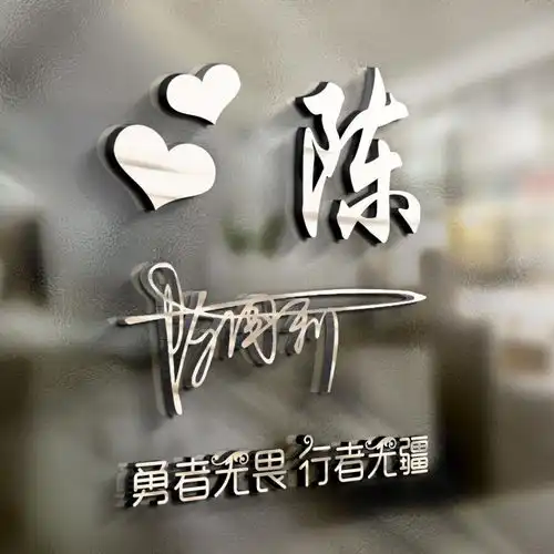  你该换头像了,3d立体商务质感艺术签名头像,留下你的名字