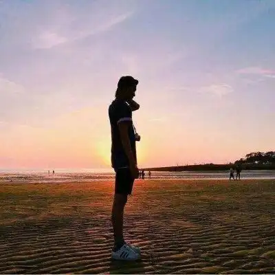  落日夕阳情侣头像