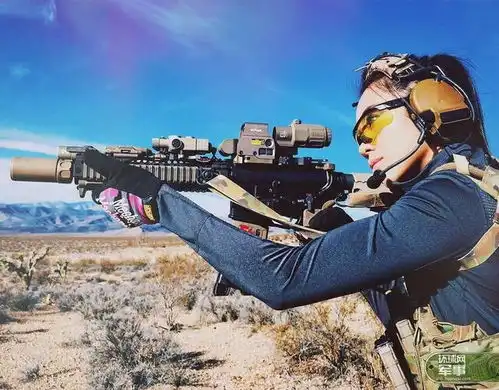  军服美少女感受美女和武装互动