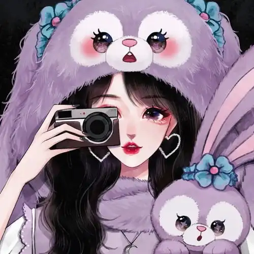 头像分享高质量插画类闺蜜女头