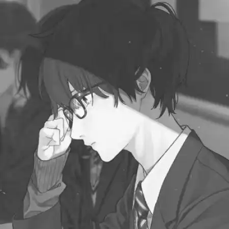  动漫头像男生冷酷黑白,看到了落荒而逃的你