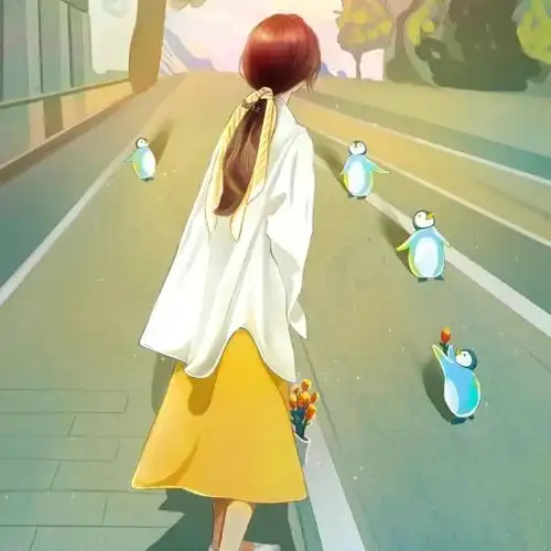  情侣头像你是我粉色白日梦里,洒满星星的森林