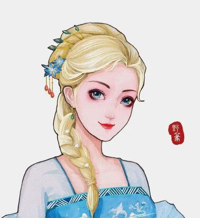  迪士尼公主中日韩画风对比,汉服才是祖先,韩服和服都是后代