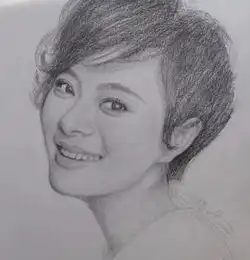  9位女星素描画,赵丽颖最传神,最后一张你认得出来吗