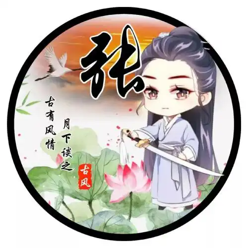  比较有情调罕见古风唯美姓氏人物q版头像图片