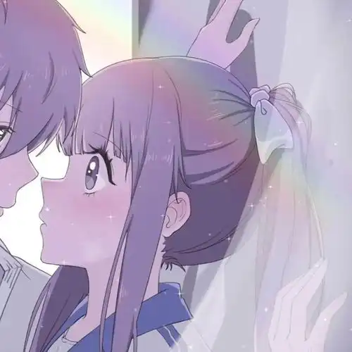  动漫情侣头像也许这个世界没有黄金屋,但是有你