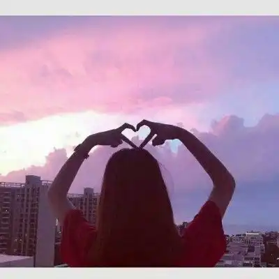  落日夕阳情侣头像