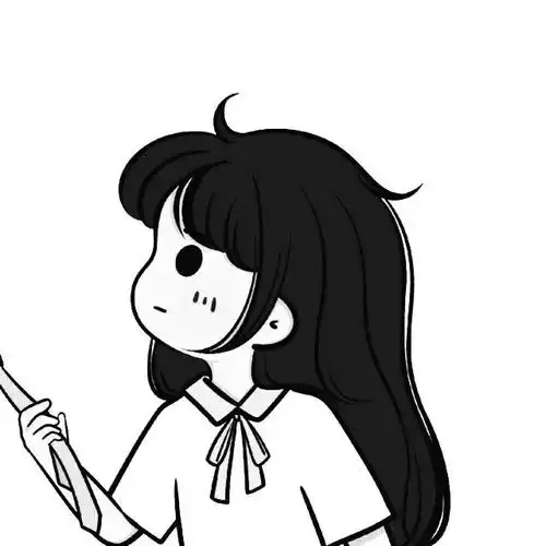  情侣头像0225黑白简约手绘卡通情侣头像