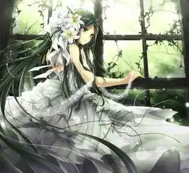  求动漫女生身着婚纱的图片,手绘也可以