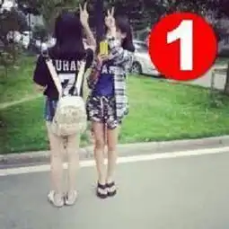 个性闺蜜女生带1强迫症微信头像