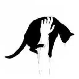  女生头像卡通头像黑白头像猫喵星人