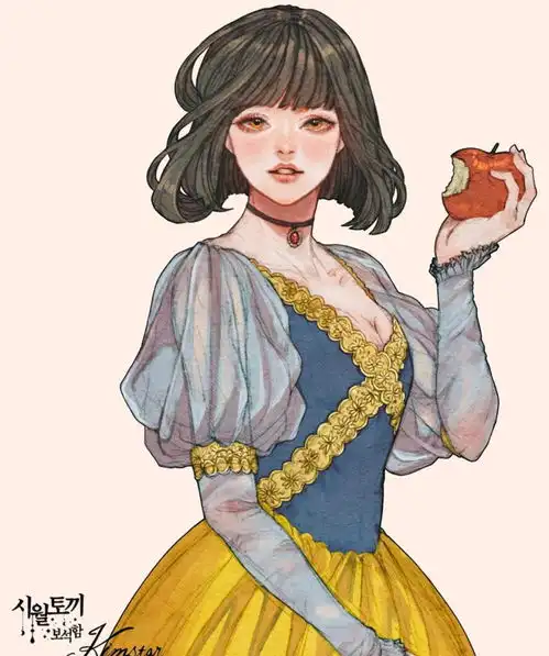 韩国画师笔下的迪士尼公主,灰姑娘优雅美丽,茉莉公主黑皮惹人爱