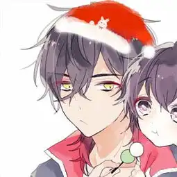  圣诞节情侣头像一男一女,一左一右天生一对