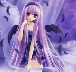  有没有冷酷忧郁态度高冷的动漫少女图片,像黑岩射手那样的,要黑色或紫色