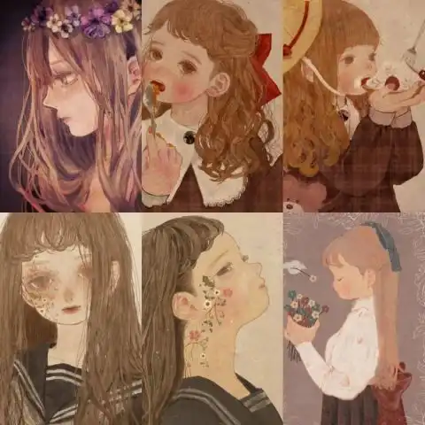  分享一组萌萌哒女孩儿插画