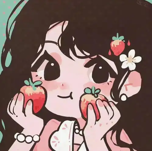  情侣头像粉色系一男一女可爱动漫cp情头一对