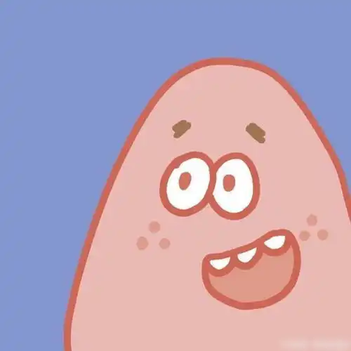  海绵宝宝卡通形象,与派大星神同步非常可爱