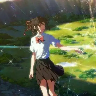  你的名字头像情侣一对单人你的名字动漫微信头像