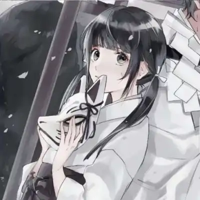  黑白灰色qq情侣头像