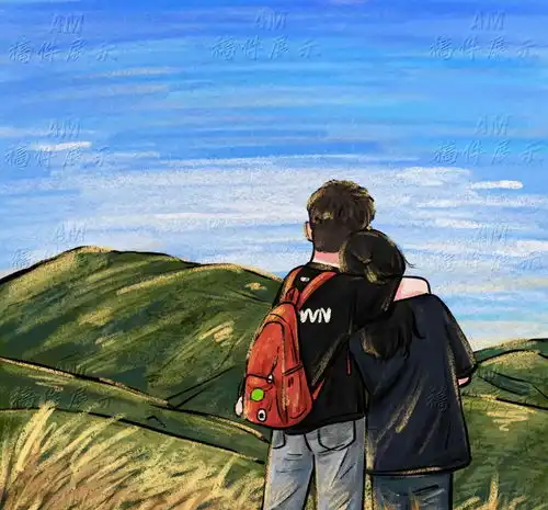  当你握着我的手,拥有一整个宇宙情侣头像画画newmasus可爱情头情侣日常今日头条