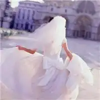  白色婚纱卡通情侣头像高清微信头像图片大全