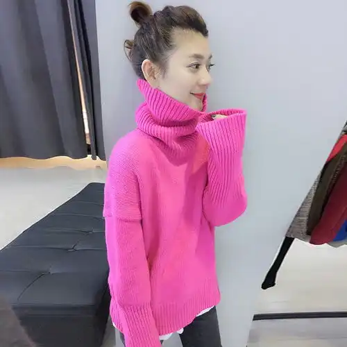  最近又火了一种毛衣,叫慵懒风,这也搭配青春甜美又显高