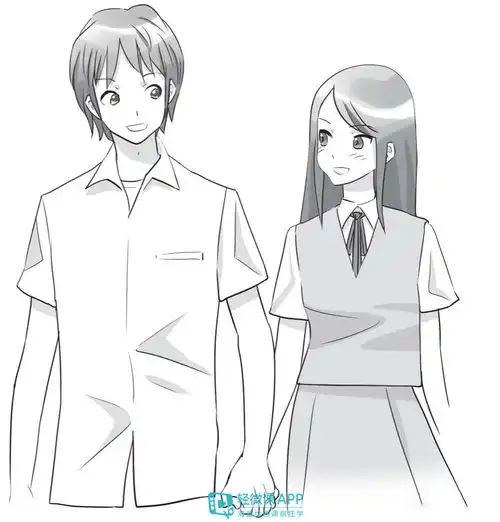  情侣互动的姿势怎么画动漫情侣双人姿势画法